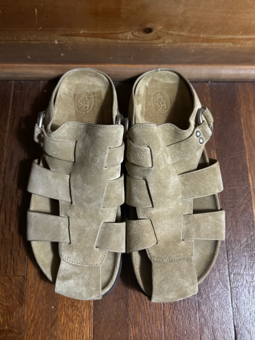 Ash Suede Fisherman Sandals in Tan